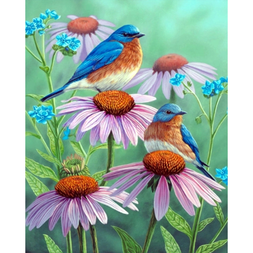 Daisy Bird - AB Round Drill Diamond Painting 40*50CM