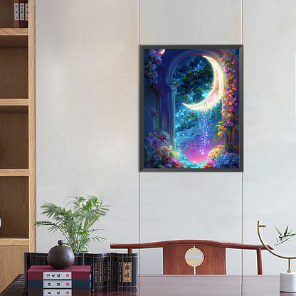 Dream Moon - AB Round Drill Diamond Painting 40*50CM