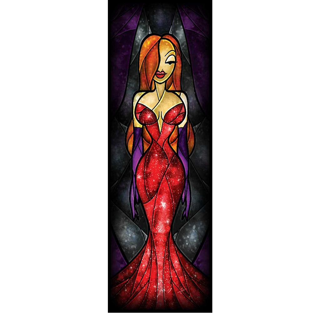 Glass Painting-Jessica Rabbit - 11CT Stamped Cross Stitch 30*83CM