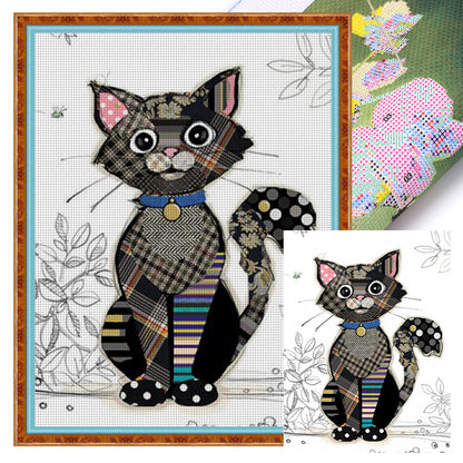 Cartoon Cat - 11CT Stamped Cross Stitch 40*53CM