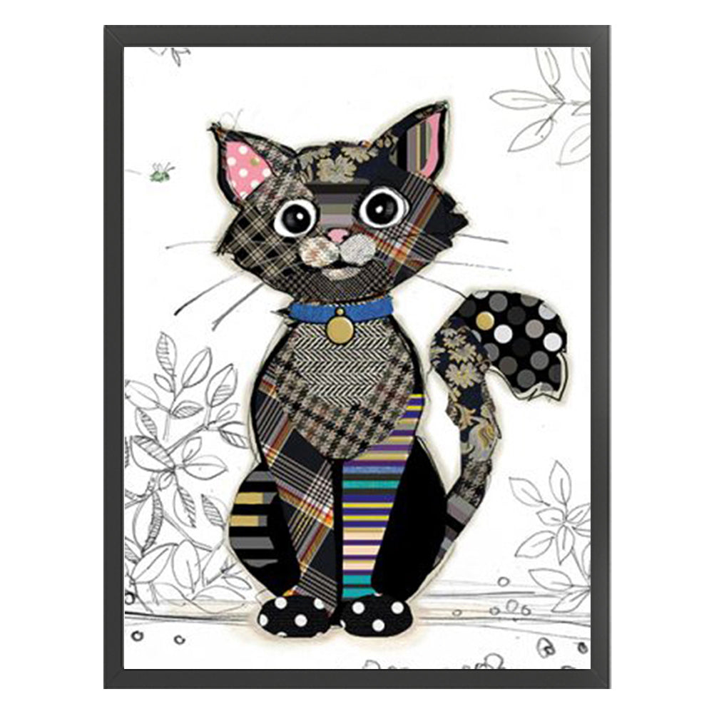 Cartoon Cat - 11CT Stamped Cross Stitch 40*53CM