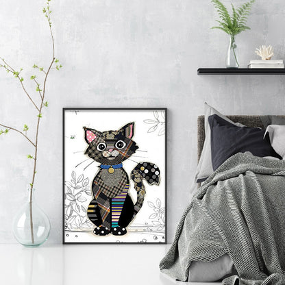Cartoon Cat - 11CT Stamped Cross Stitch 40*53CM