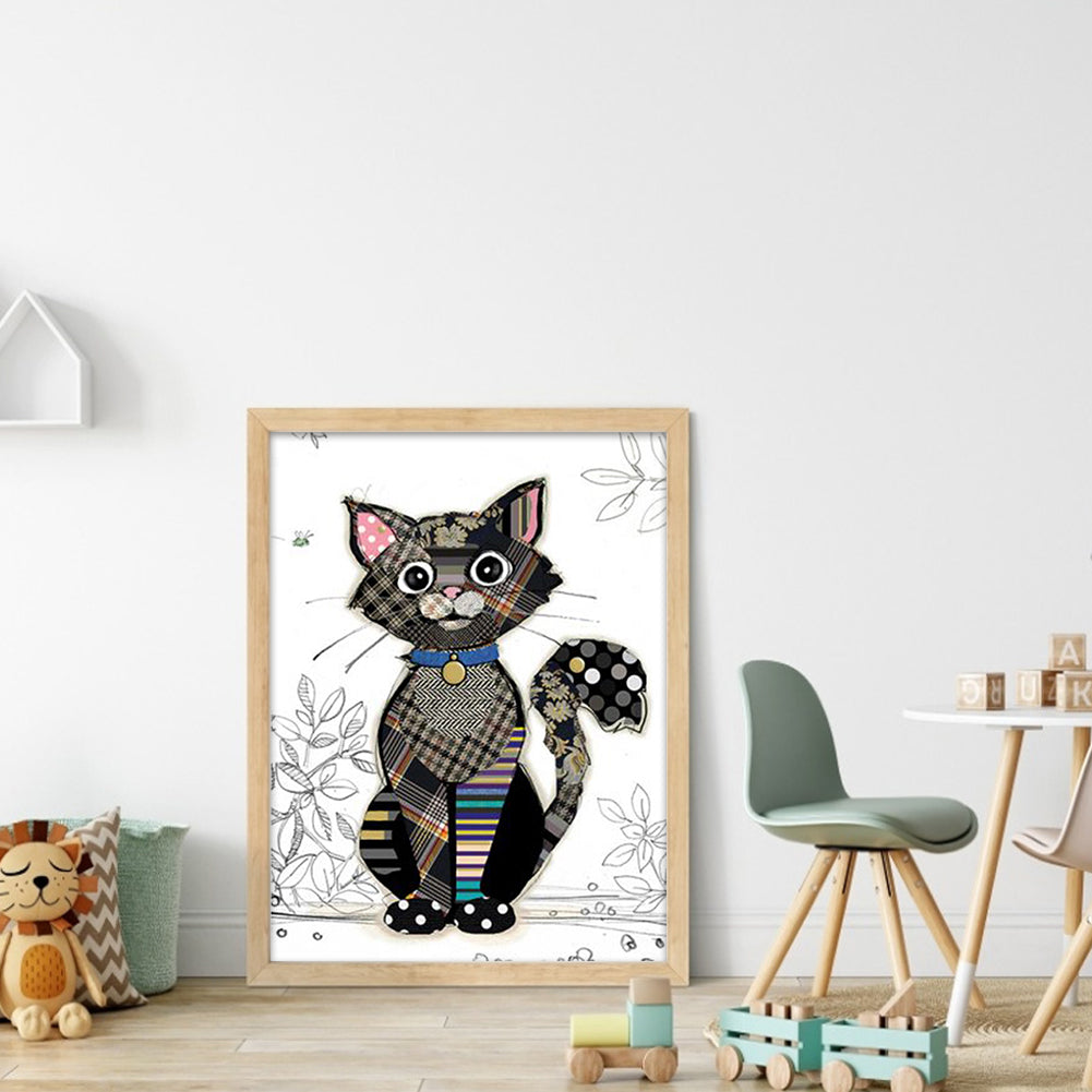 Cartoon Cat - 11CT Stamped Cross Stitch 40*53CM