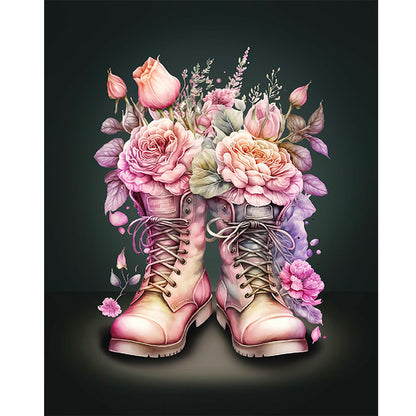 Boots Bouquet - Full Square Drill Diamond Painting 40*50CM