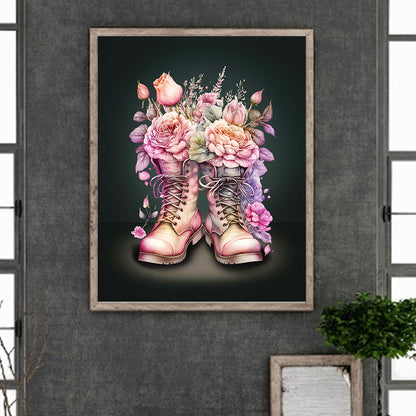 Boots Bouquet - Full Square Drill Diamond Painting 40*50CM