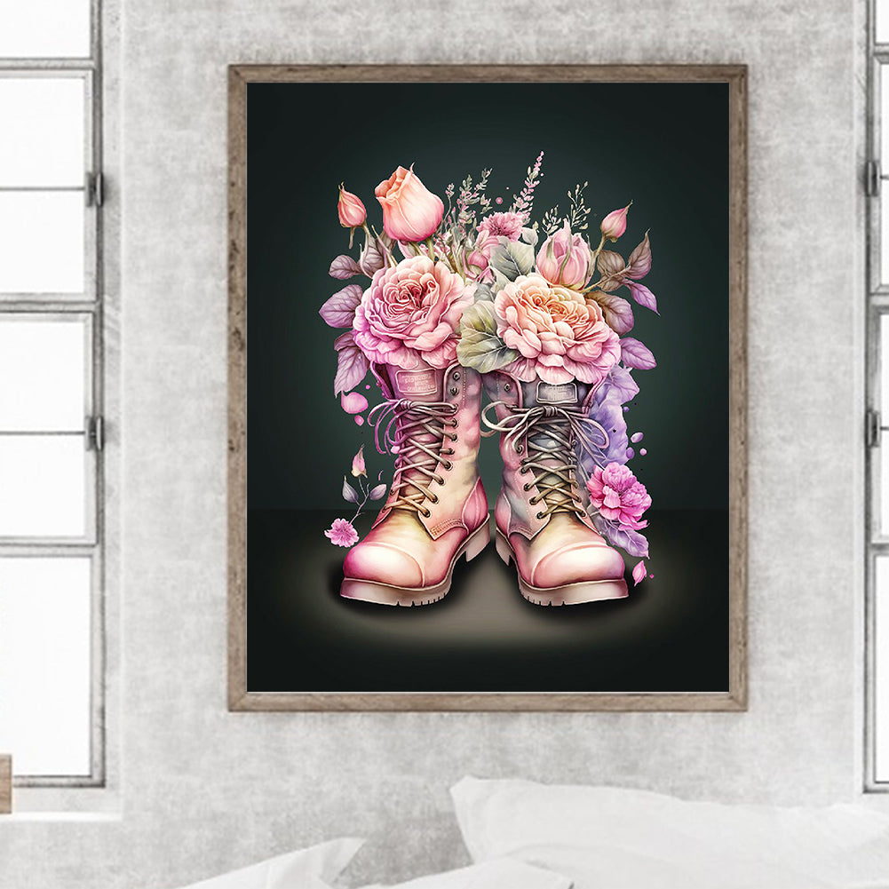 Boots Bouquet - Full Square Drill Diamond Painting 40*50CM