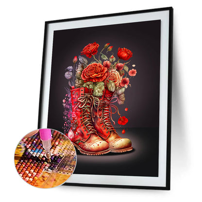 Boots Bouquet - Full Square Drill Diamond Painting 40*50CM