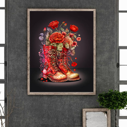 Boots Bouquet - Full Square Drill Diamond Painting 40*50CM