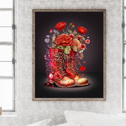 Boots Bouquet - Full Square Drill Diamond Painting 40*50CM