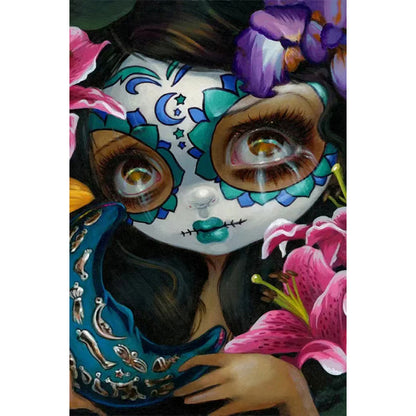 Ghost Face Doll - AB Round Drill Diamond Painting 40*60CM