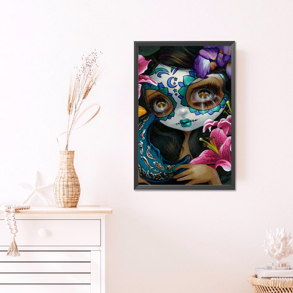 Ghost Face Doll - AB Round Drill Diamond Painting 40*60CM