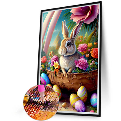 Bunny Eggs - AB Round Drill Diamond Painting 40*60CM