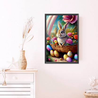 Bunny Eggs - AB Round Drill Diamond Painting 40*60CM