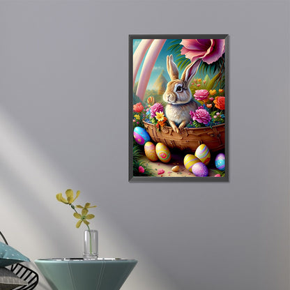 Bunny Eggs - AB Round Drill Diamond Painting 40*60CM