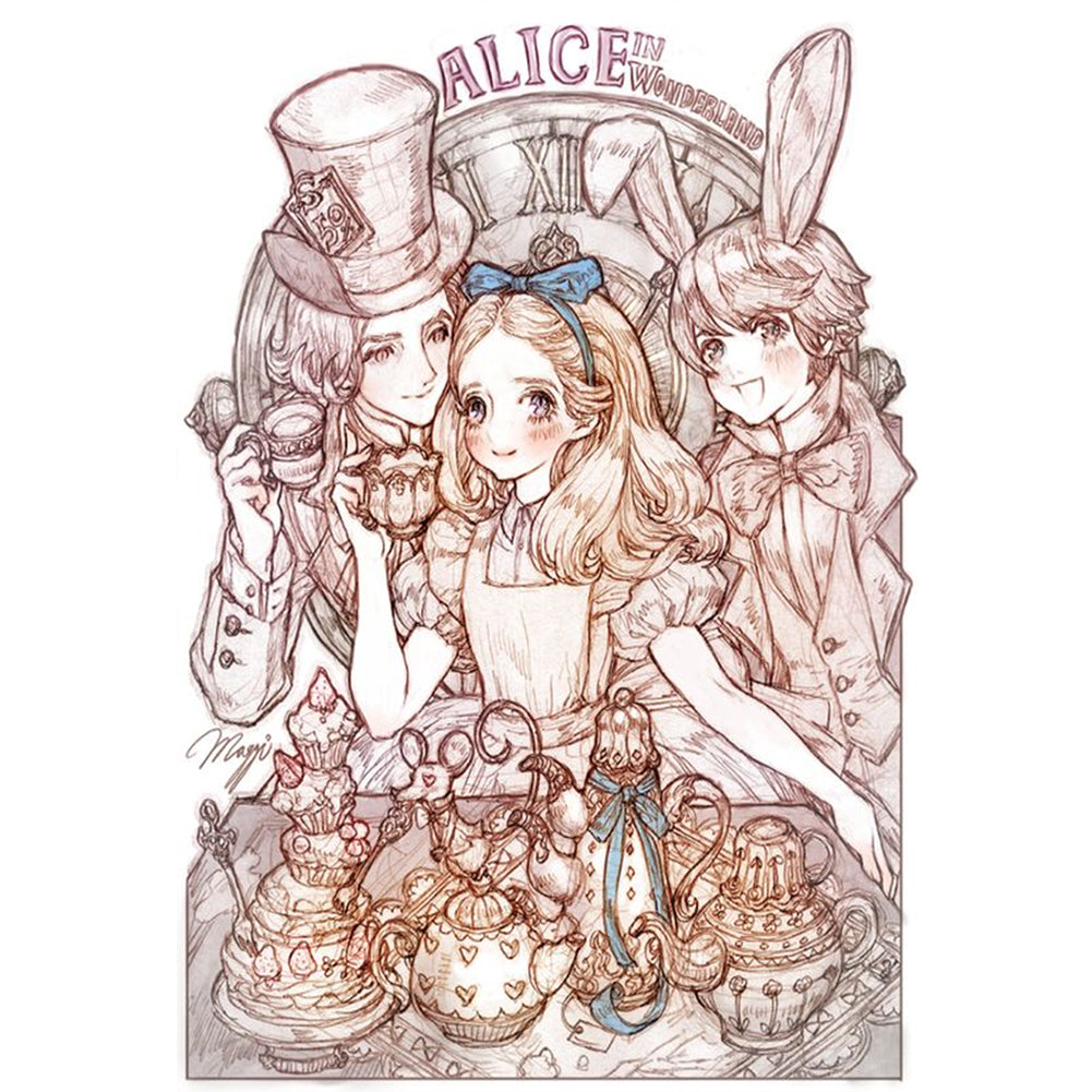 Alice In Wonderland - 11CT Stamped Cross Stitch 50*70CM