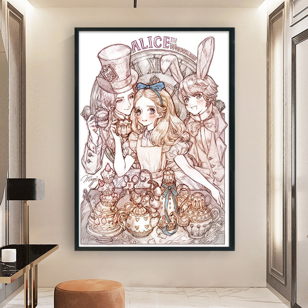 Alice In Wonderland - 11CT Stamped Cross Stitch 50*70CM