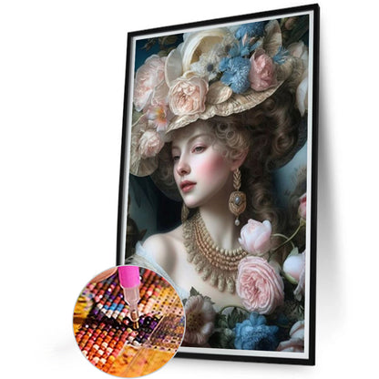 Classical Court Girl - Full Round Drill Diamond Painting 40*60CM