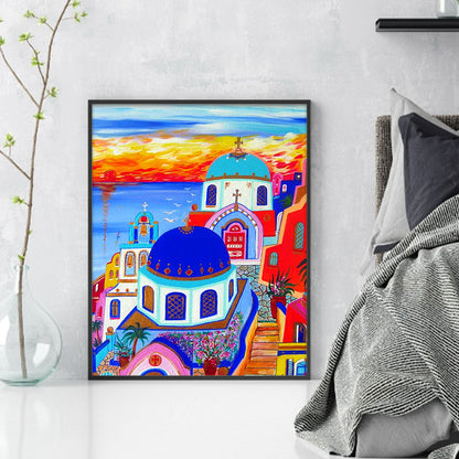 Santorini - 11CT Stamped Cross Stitch 40*50CM