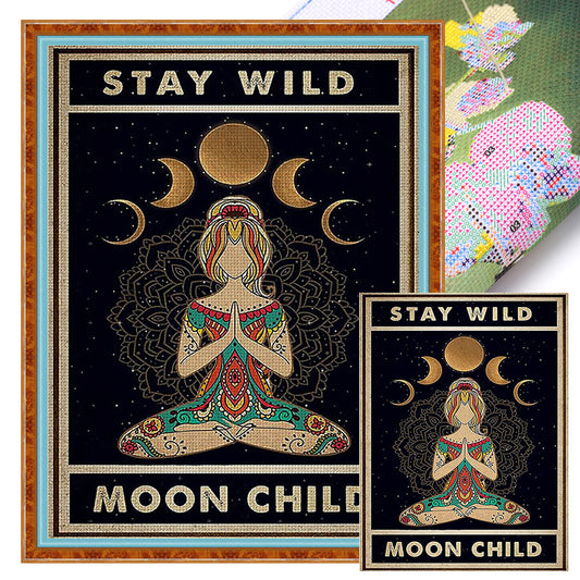Moon Girl - 11CT Stamped Cross Stitch 50*65CM