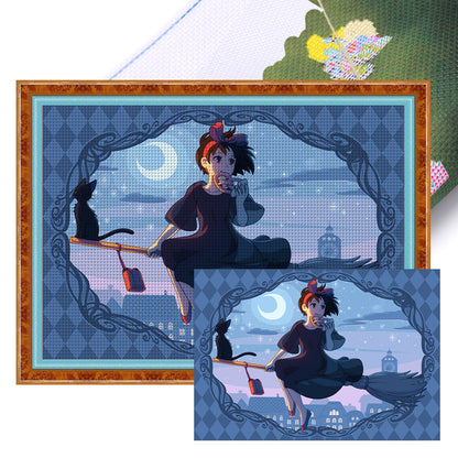 Kiki'S Delivery Service - 11CT Stamped Cross Stitch 60*45CM