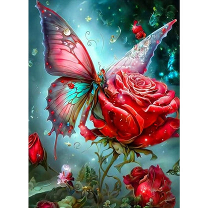 Rose - AB Round Drill Diamond Painting 40*55CM