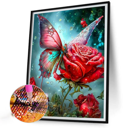 Rose - AB Round Drill Diamond Painting 40*55CM