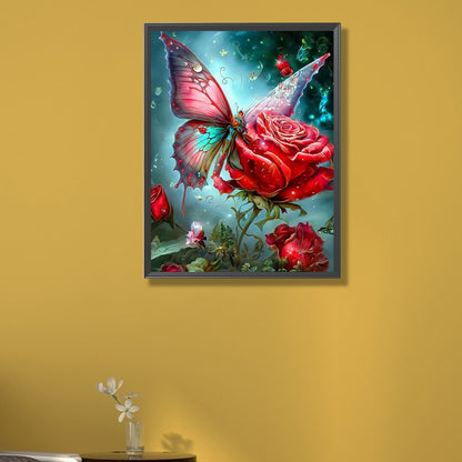 Rose - AB Round Drill Diamond Painting 40*55CM