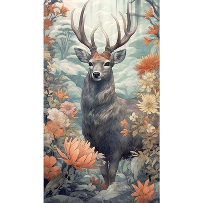 Deer - AB Round Drill Diamond Painting 40*70CM