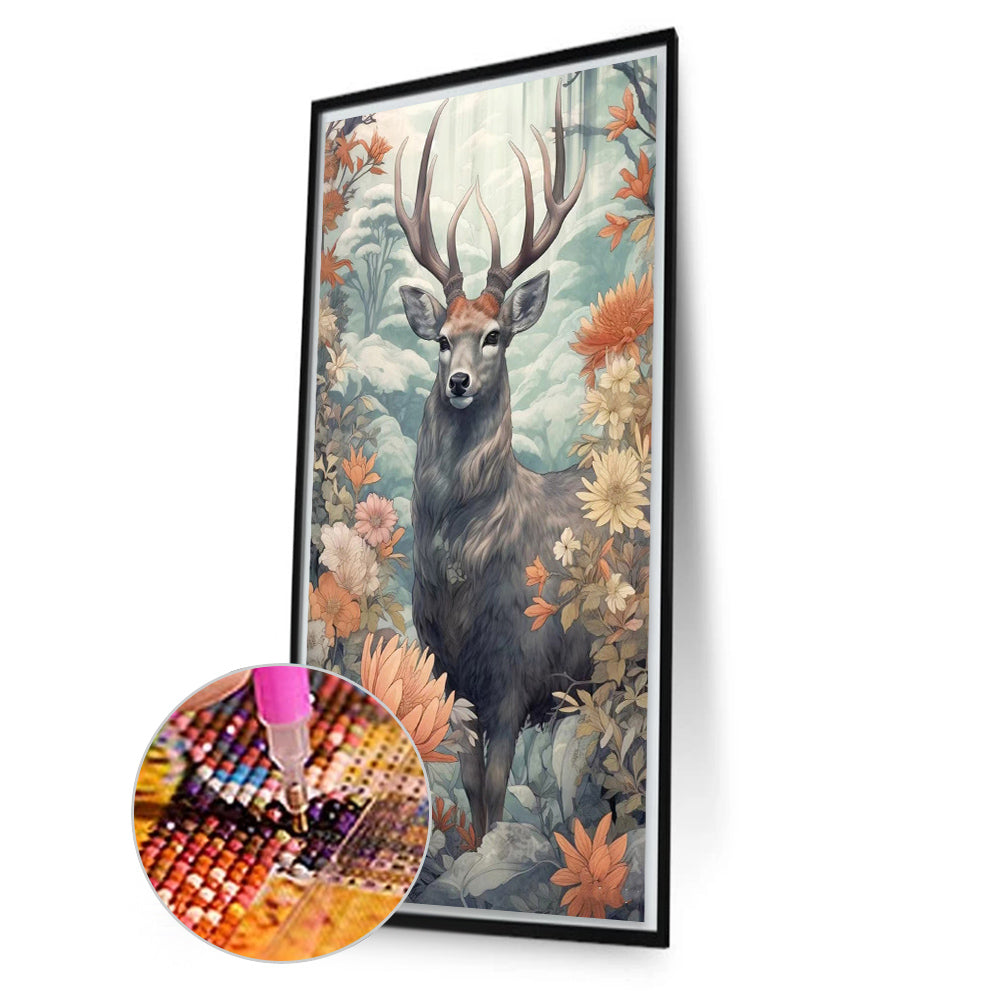 Deer - AB Round Drill Diamond Painting 40*70CM