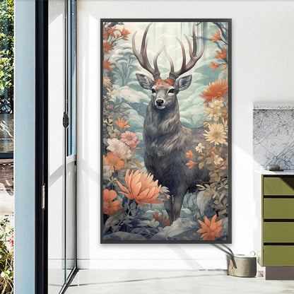 Deer - AB Round Drill Diamond Painting 40*70CM