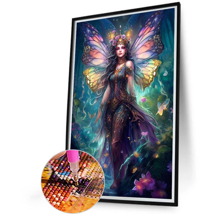 Butterfly Girl - AB Round Drill Diamond Painting 40*65CM