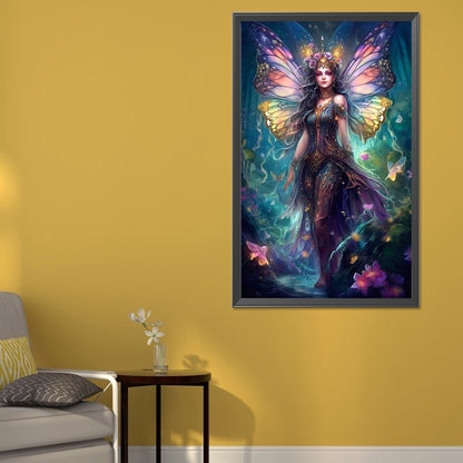 Butterfly Girl - AB Round Drill Diamond Painting 40*65CM