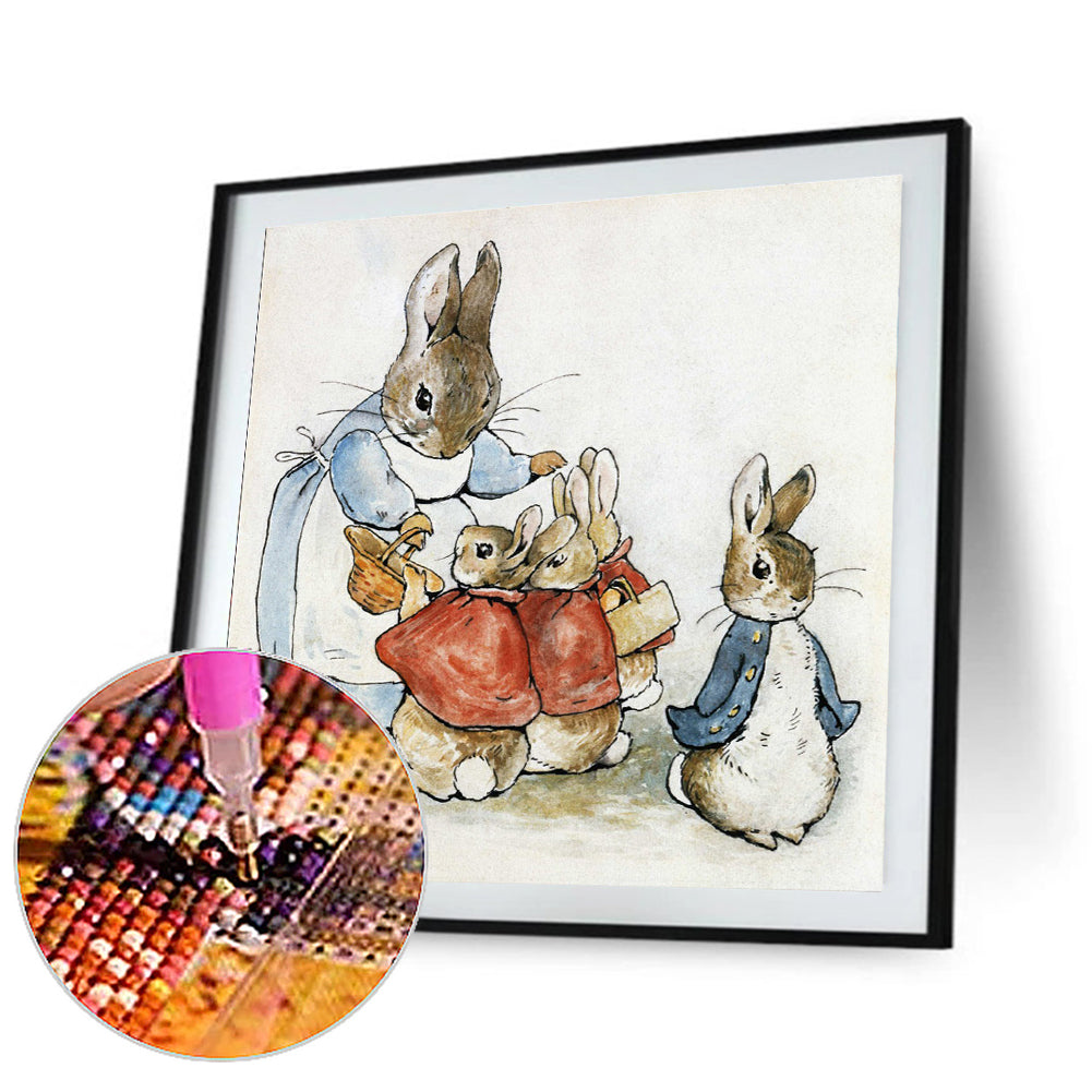 Rabbit - Full Round Drill Diamond Painting 30*30CM