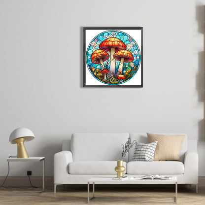 Mushroom Glass Painting - Full Round Drill Diamond Painting 30*30CM