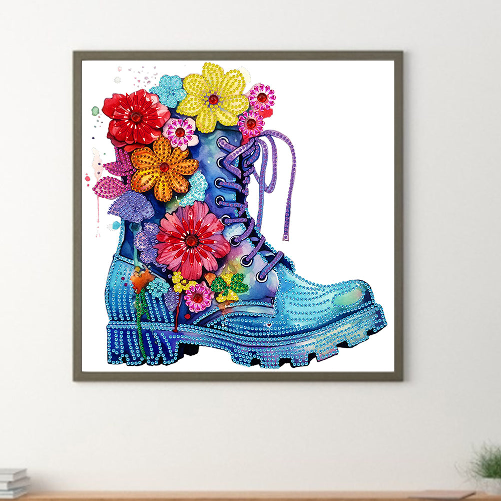 Boots Bouquet - Special Shaped Drill Diamond Painting 30*30CM