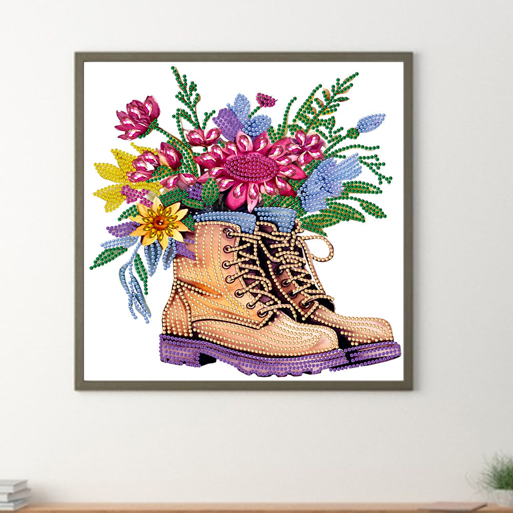 Boots Bouquet - Special Shaped Drill Diamond Painting 30*30CM