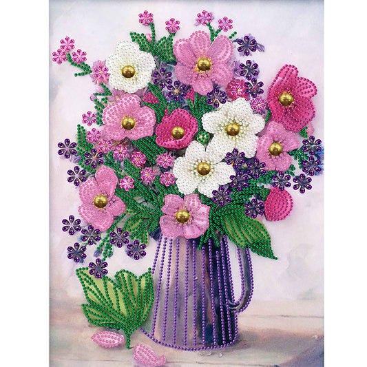 Vase Bouquet - Special Shaped Drill Diamond Painting 30*40CM