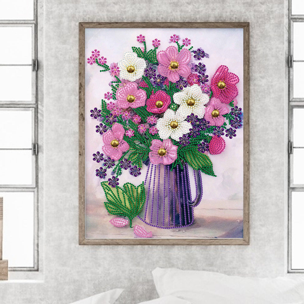 Vase Bouquet - Special Shaped Drill Diamond Painting 30*40CM