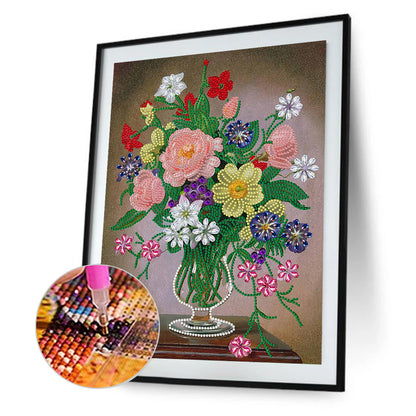 Vase Bouquet - Special Shaped Drill Diamond Painting 30*40CM