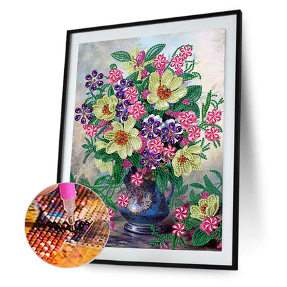 Vase Bouquet - Special Shaped Drill Diamond Painting 30*40CM