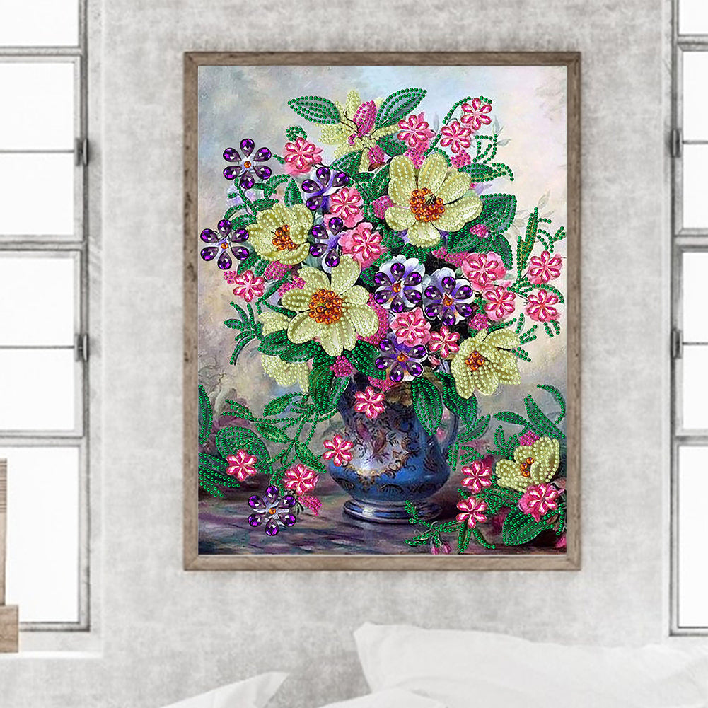 Vase Bouquet - Special Shaped Drill Diamond Painting 30*40CM