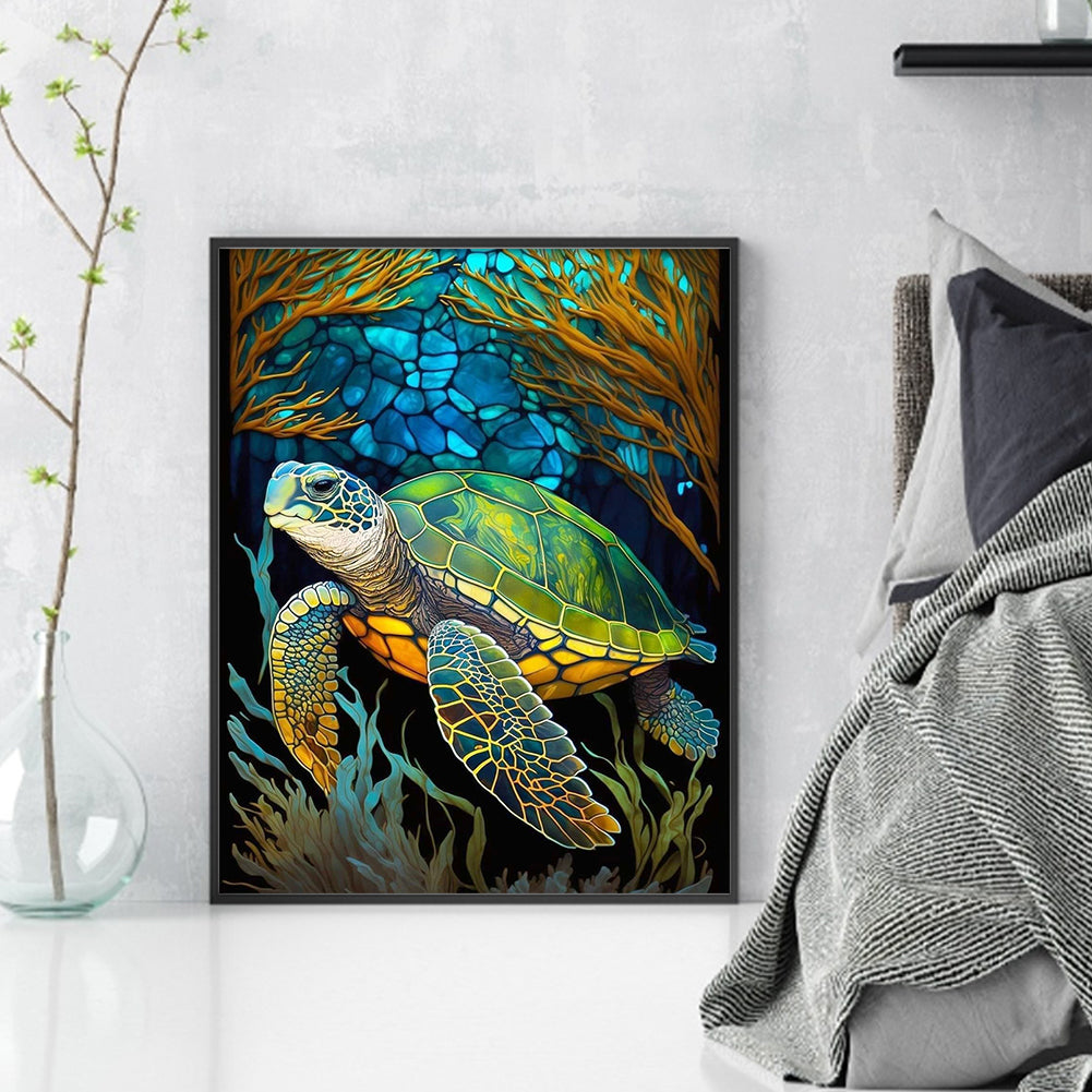 Sea Life - Sea Turtle - 14CT Stamped Cross Stitch 45*55CM