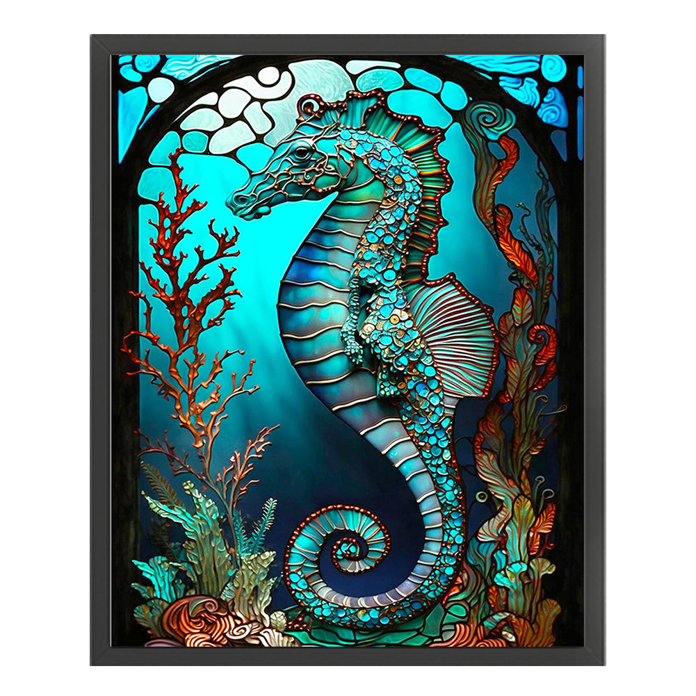 Marine Life-Seahorse - 14CT Stamped Cross Stitch 45*55CM