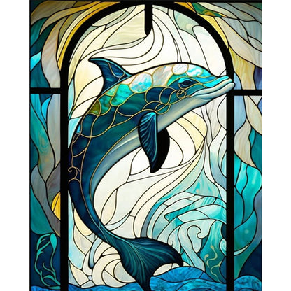 Sea Life - Dolphin - 14CT Stamped Cross Stitch 45*55CM