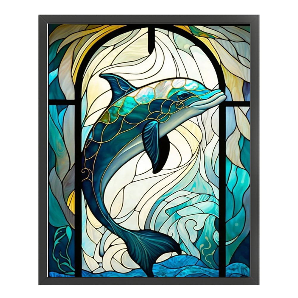 Sea Life - Dolphin - 14CT Stamped Cross Stitch 45*55CM