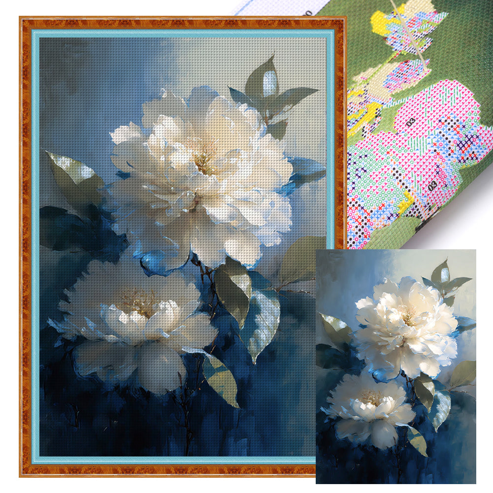 Peony - 11CT Stamped Cross Stitch 45*65CM