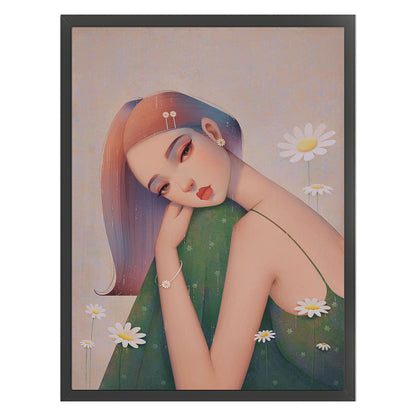 Elegant Girl - 11CT Stamped Cross Stitch 40*55CM