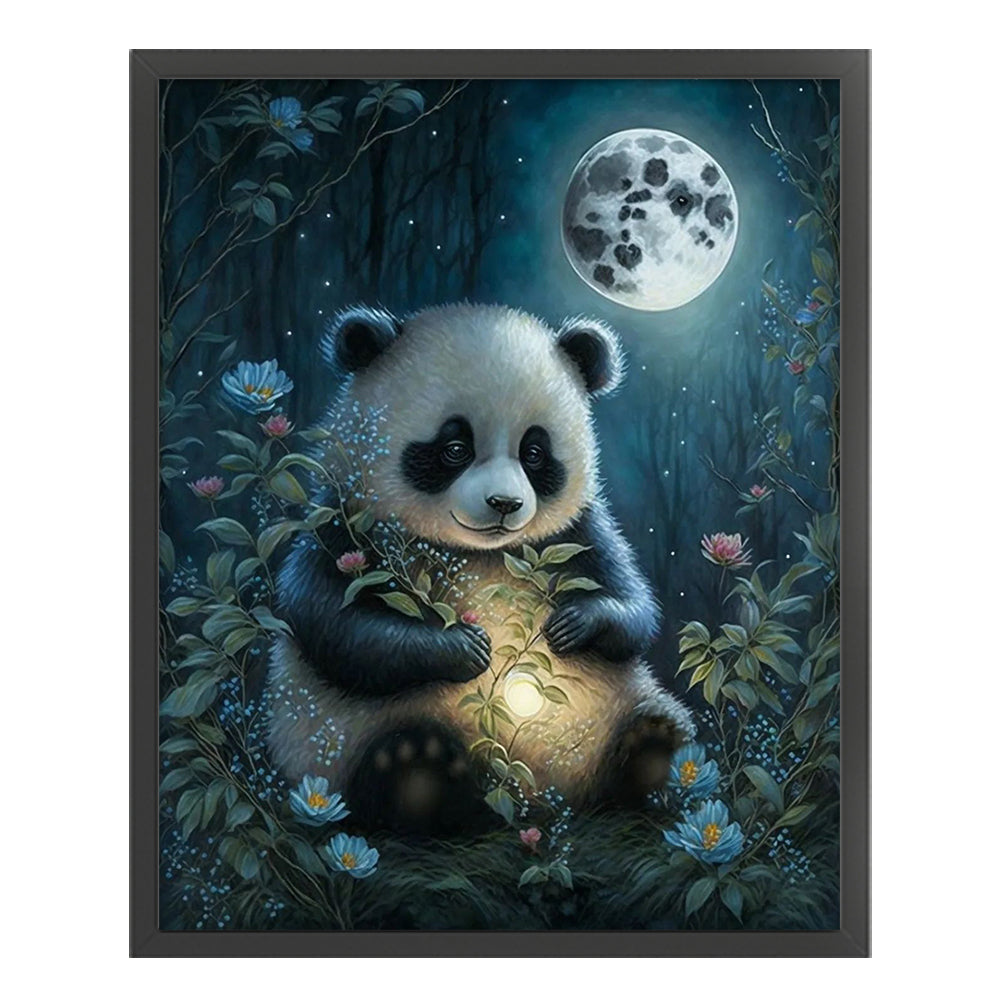 Panda Under The Moon - 11CT Stamped Cross Stitch 50*60CM