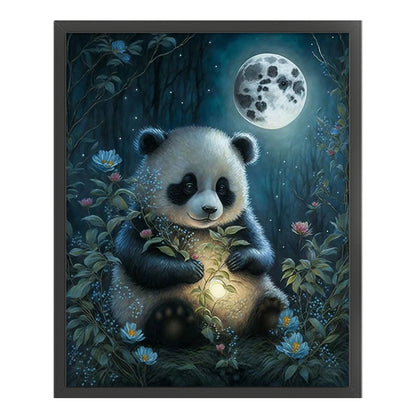 Panda Under The Moon - 11CT Stamped Cross Stitch 50*60CM