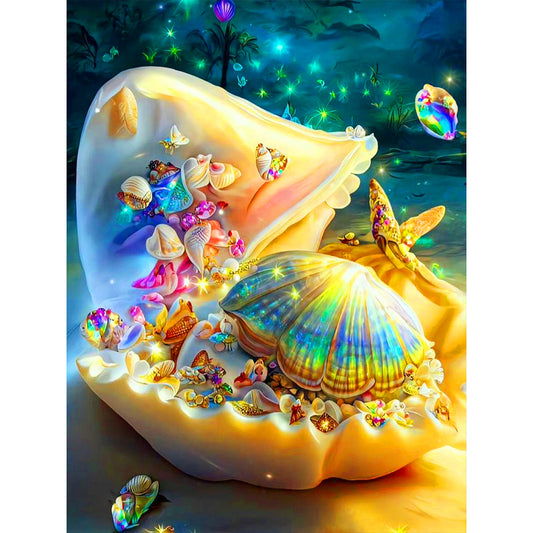 Fantasy Colorful Shells - Full Round Drill Diamond Painting 30*40CM